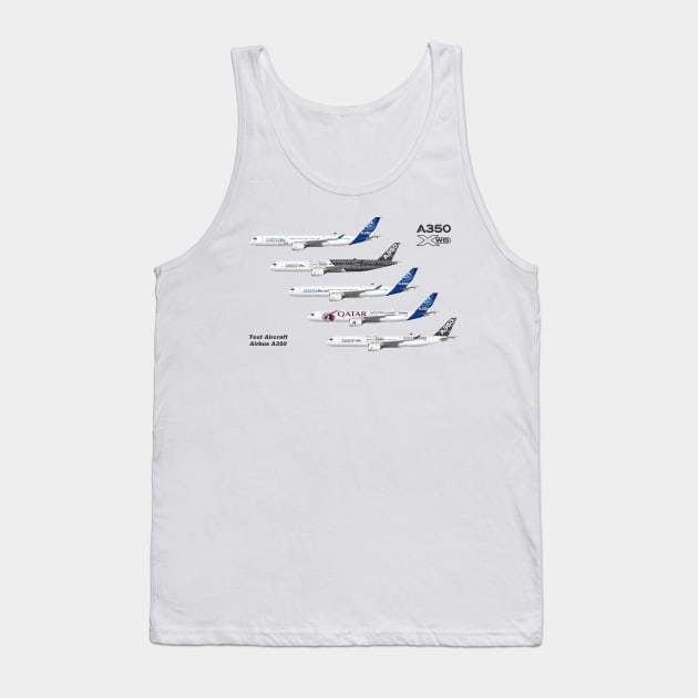 Airbus A350 Test Aircraft Fleet Tank Top by SteveHClark